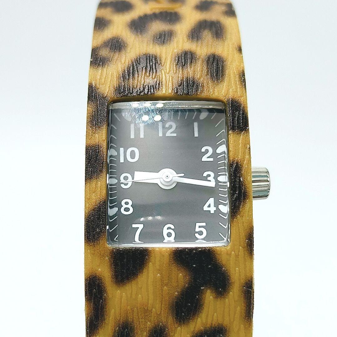 【電池交換済】未使用級★カバンドズッカ ヒョウ柄 腕時計 アニマル レオパード