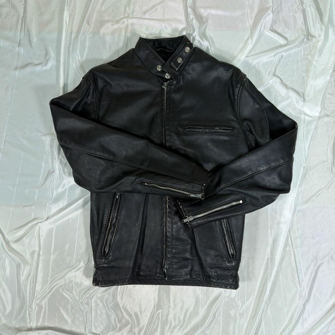 Schott ショット シングルライダースジャケット ボアライナー付き36