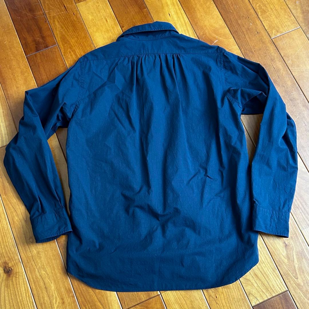 ナイジェル・ケーボン ブリティッシュオフィサーズシャツ ネイビー 46