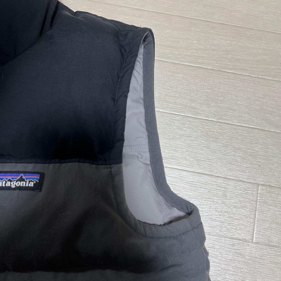 patagonia ダウンベスト S 黒/グレー