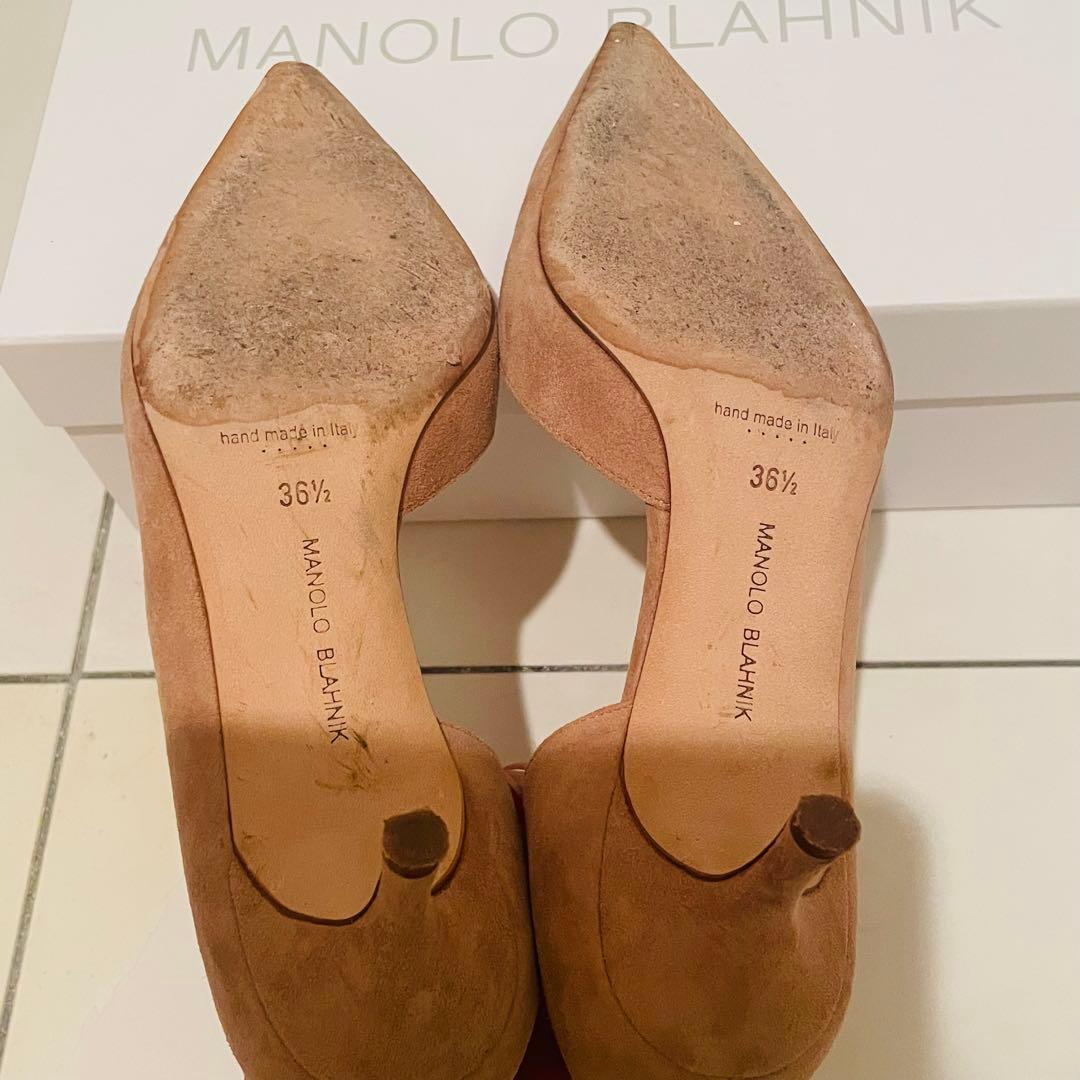 極美品 MANOLO BLAHNIK スエードパンプス 36.5