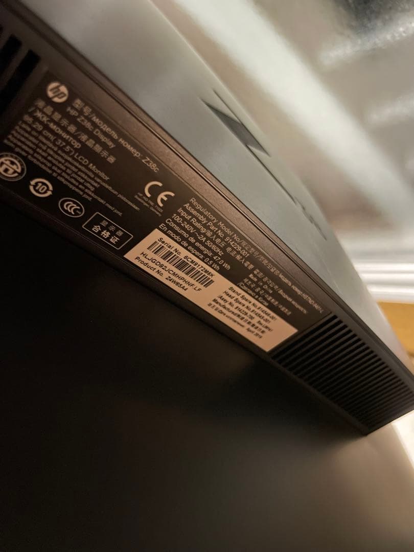 ジャンク HP Z38c 37.5型 曲面モニター 液晶割れ