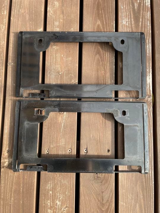 ニッサン純正オプションナンバーフレーム前後セット　希少　当時物❣️