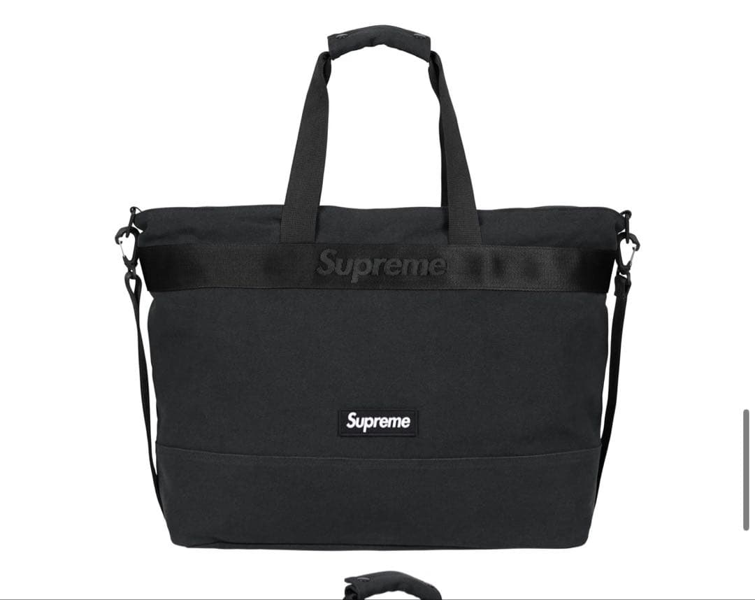 Supreme tote bag ブラック トートバッグ 25ss