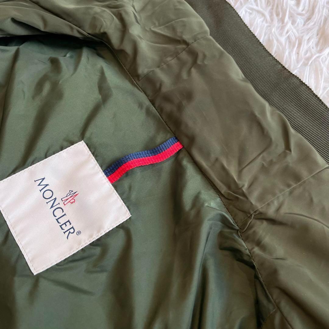 美品・鑑定済★モンクレール　TUILE モッズコート　レディース　カーキ　0