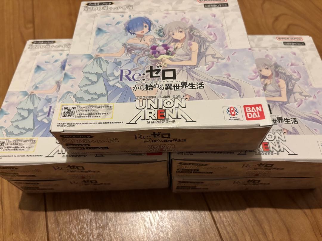 新品未開封　ユニオンアリーナ　リゼロから始める異世界生活 5box テープ付き