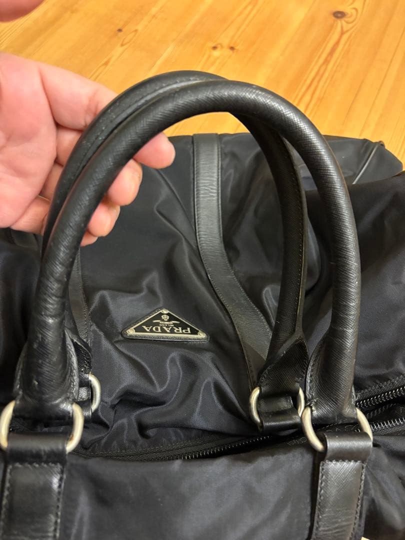 【ようへいさん専用】PRADA ブラック ナイロン ボストンバッグ