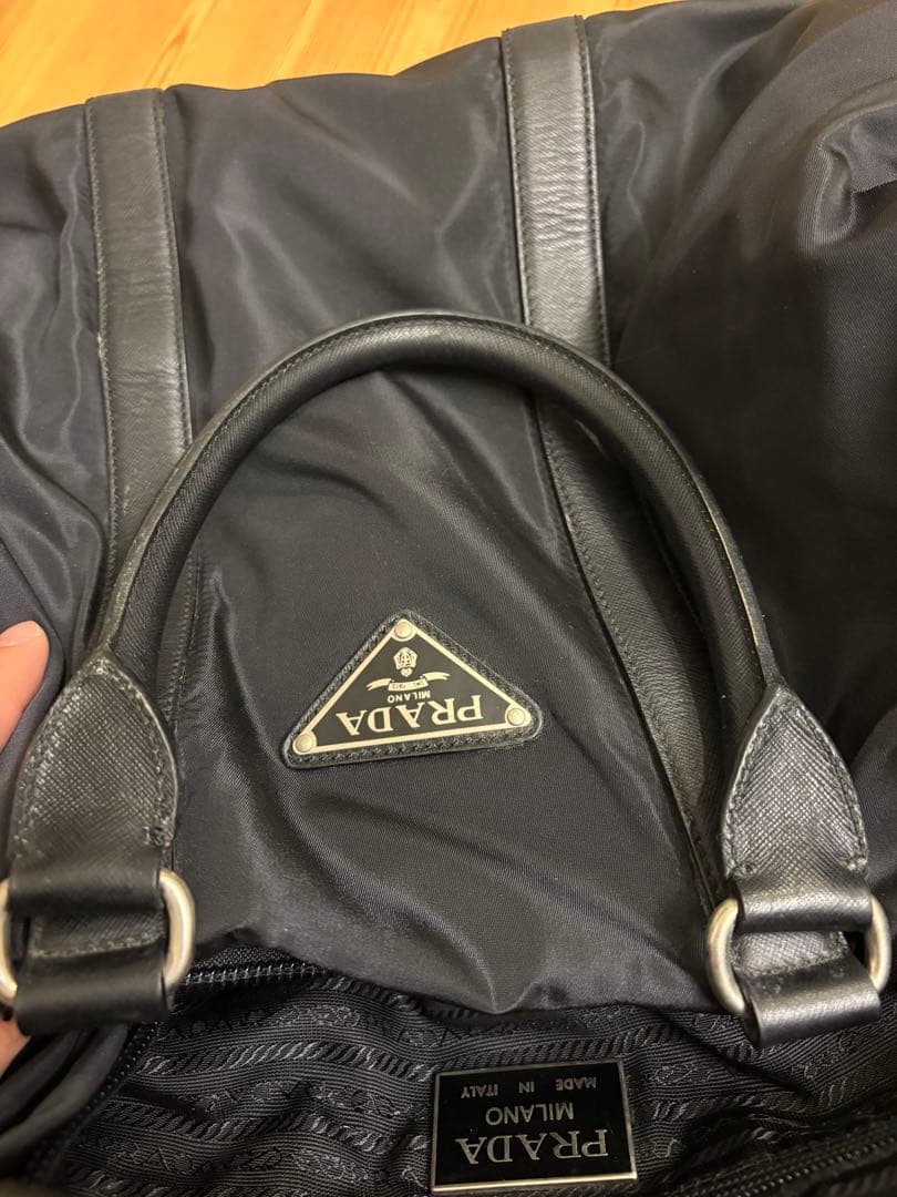 【ようへいさん専用】PRADA ブラック ナイロン ボストンバッグ