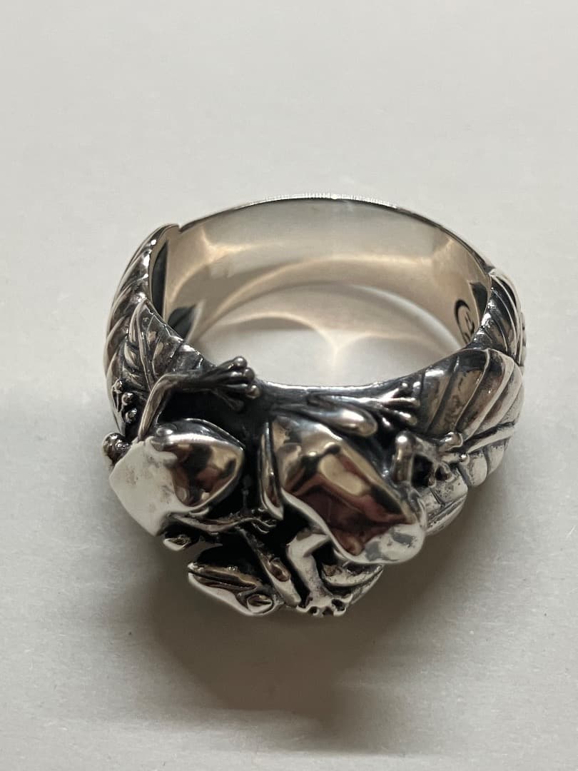 【絶版】 刻印 かすう工房 蛙玉 かえるだま リング