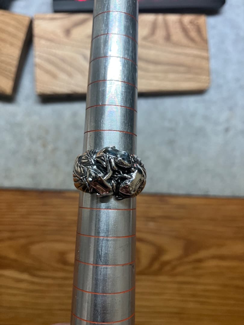 【絶版】 刻印 かすう工房 蛙玉 かえるだま リング