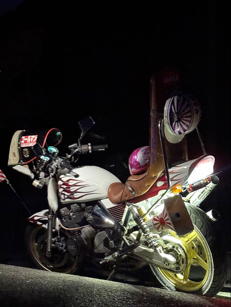 ゼファー400 オオカワ三段シート　茶色