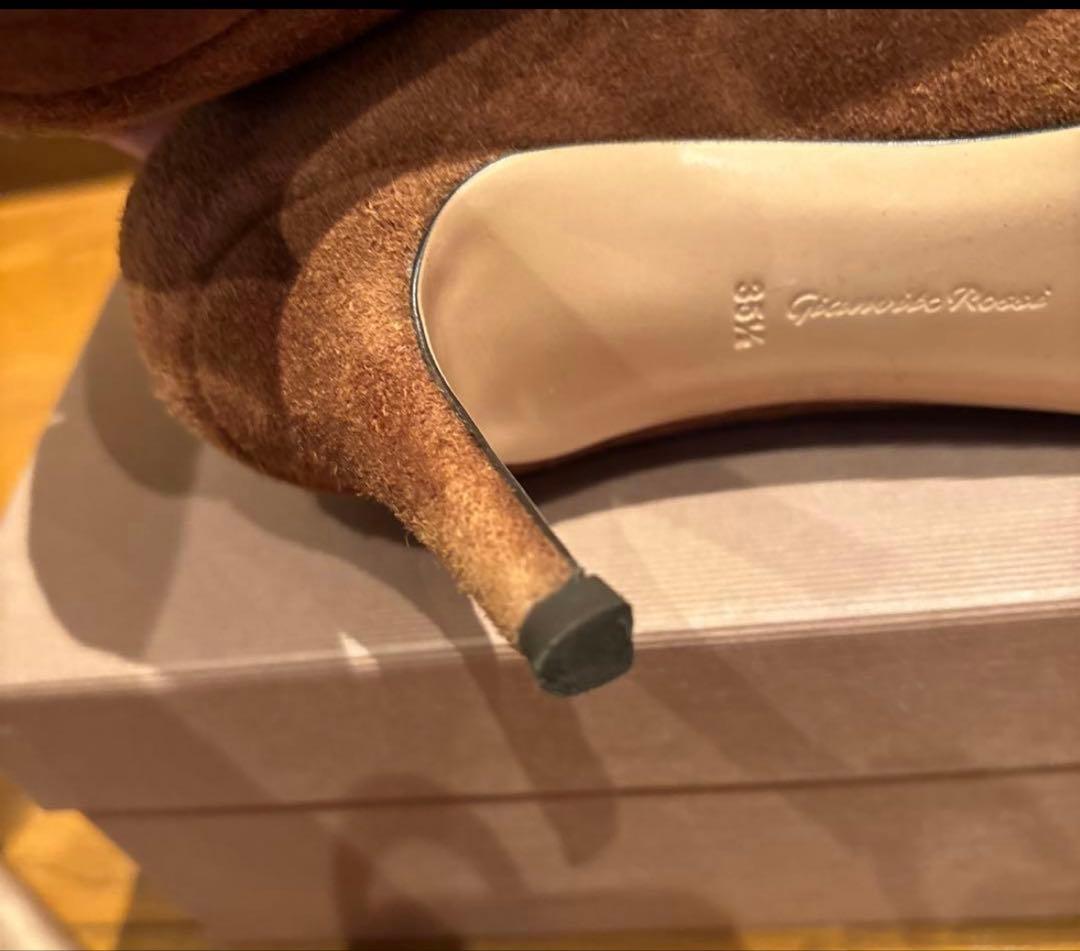 Gianvito Rossi Gianvito 70ブラウン スエードパンプス