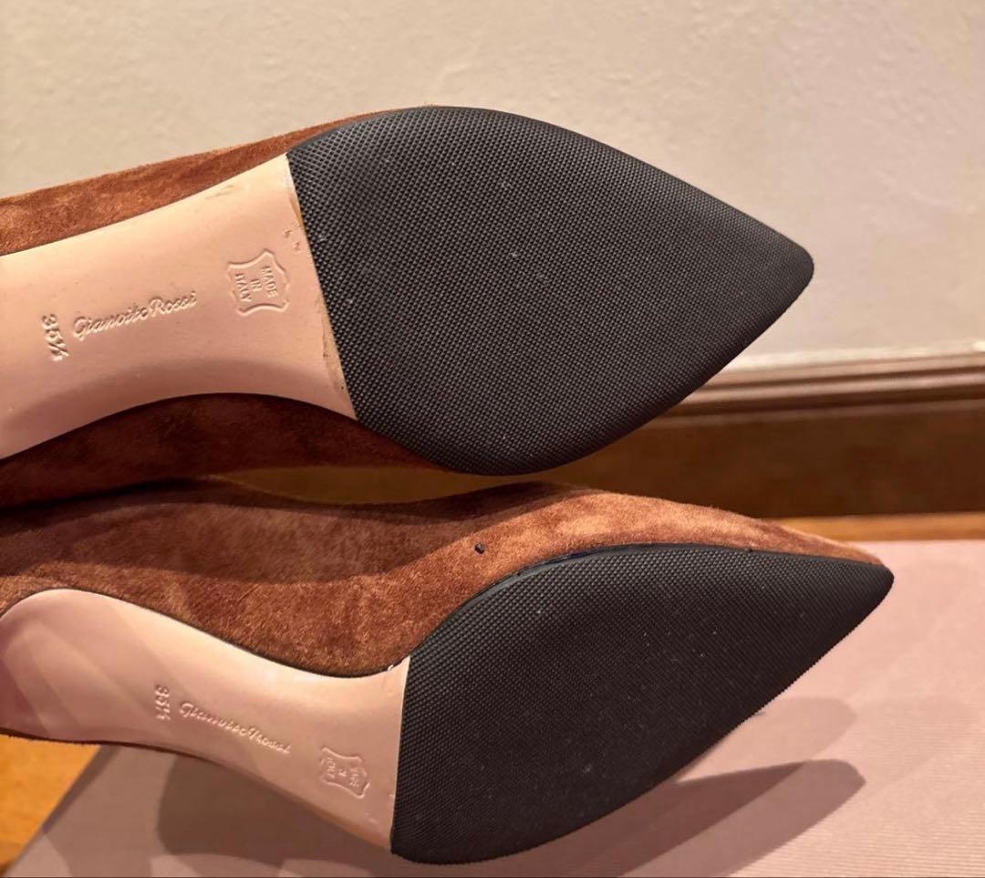 Gianvito Rossi Gianvito 70ブラウン スエードパンプス