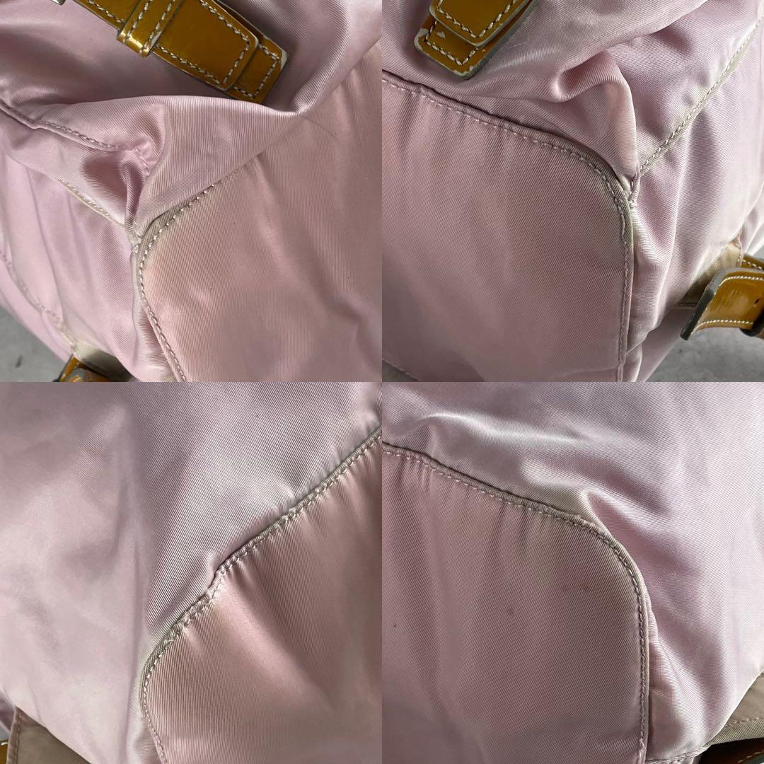 入手困難✨ プラダ リュック ナイロン 三角ロゴプレート ピンク wポケット