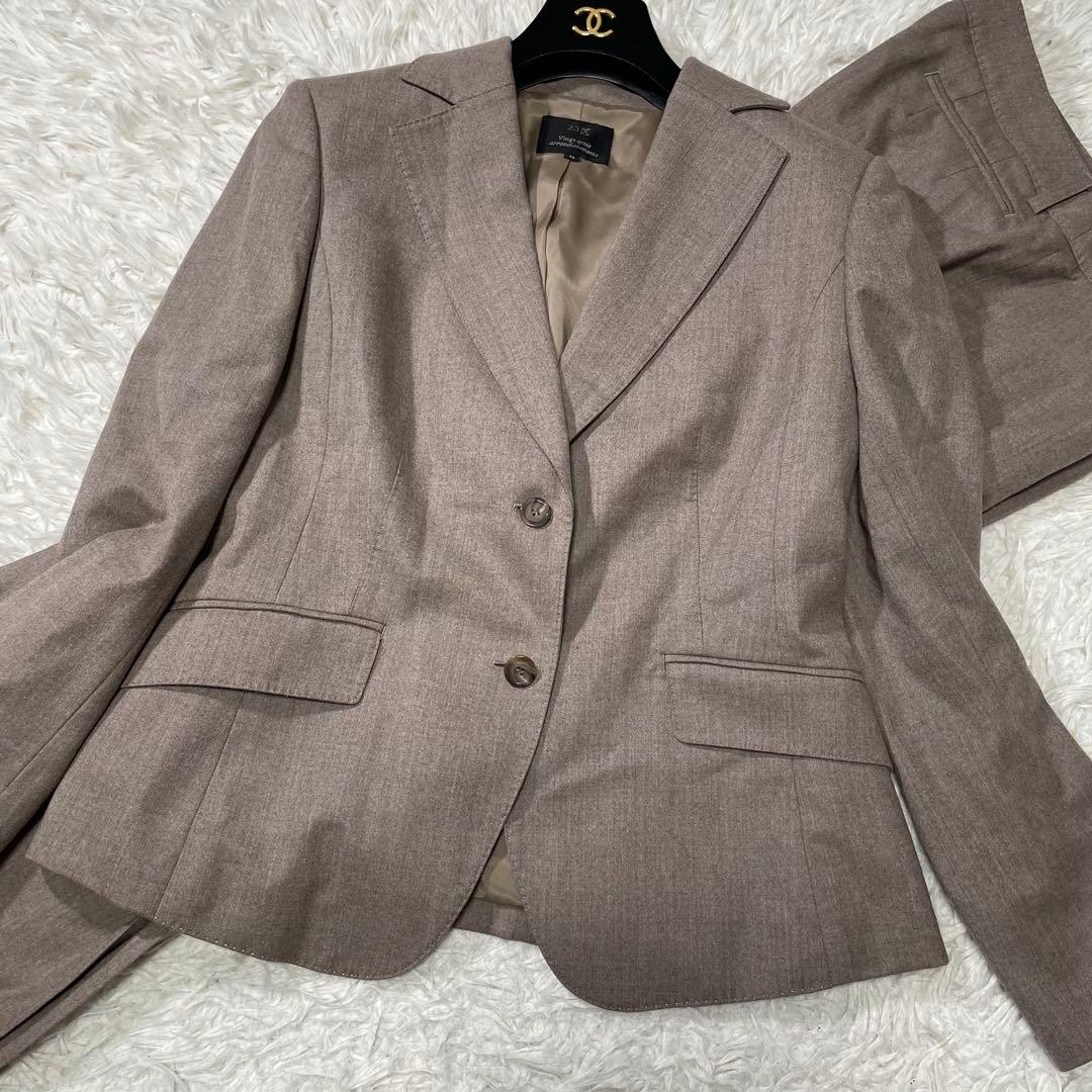 美品 23区 スーツセットアップ ジャケット パンツ 大きいサイズ イタリア生地