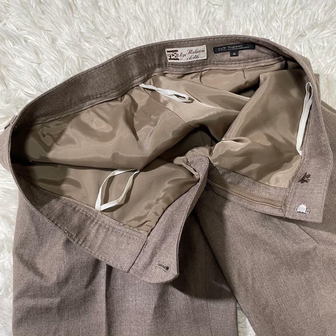 美品 23区 スーツセットアップ ジャケット パンツ 大きいサイズ イタリア生地