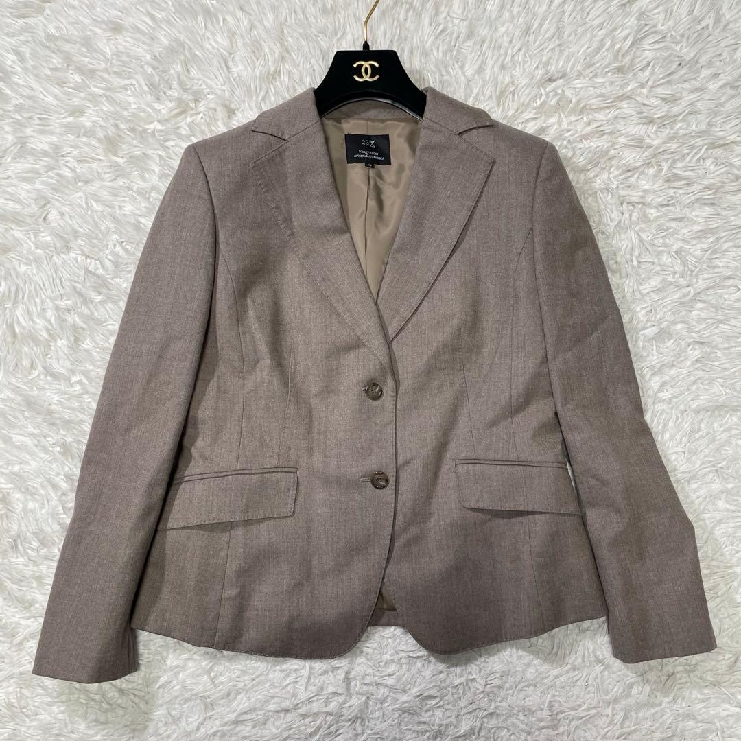 美品 23区 スーツセットアップ ジャケット パンツ 大きいサイズ イタリア生地