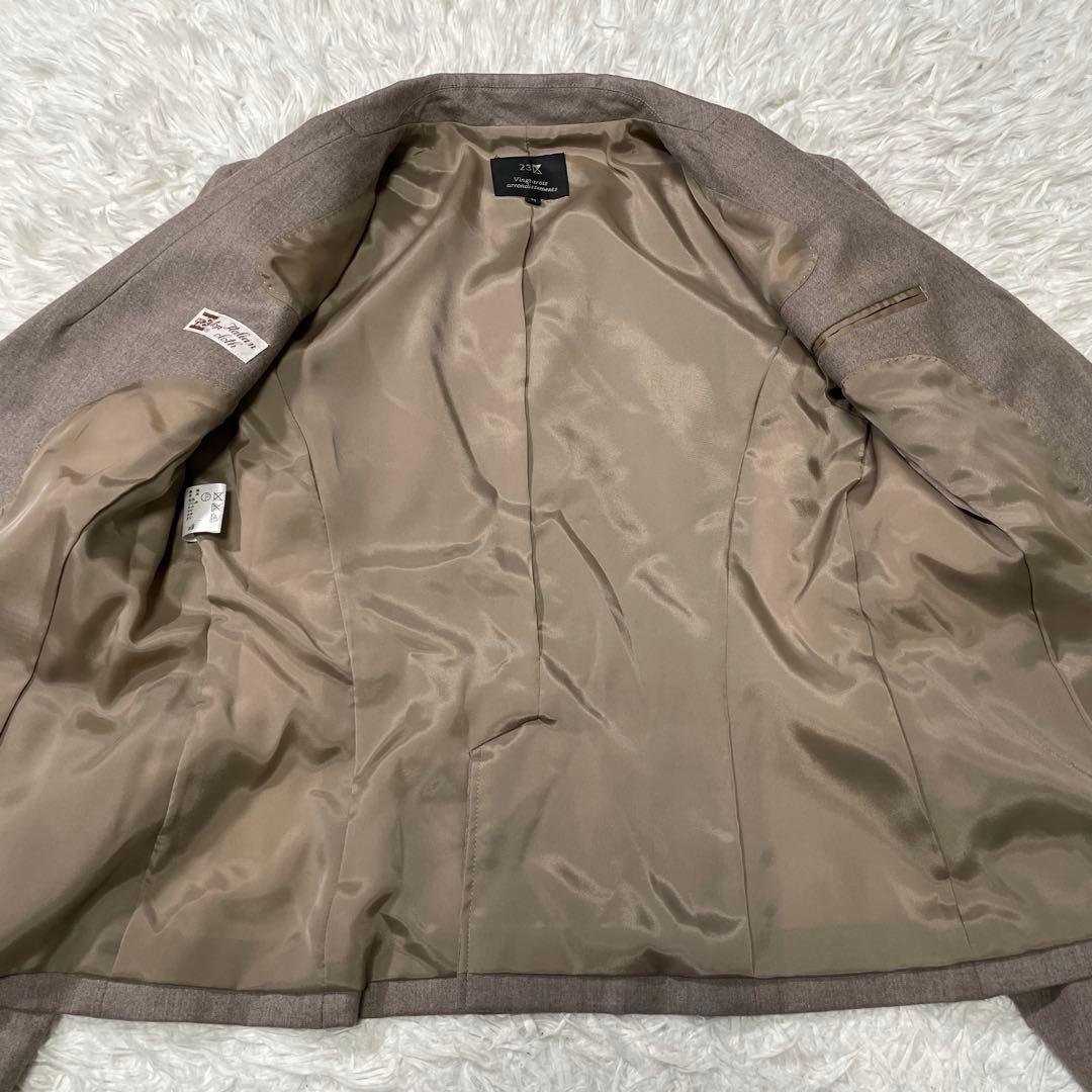 美品 23区 スーツセットアップ ジャケット パンツ 大きいサイズ イタリア生地
