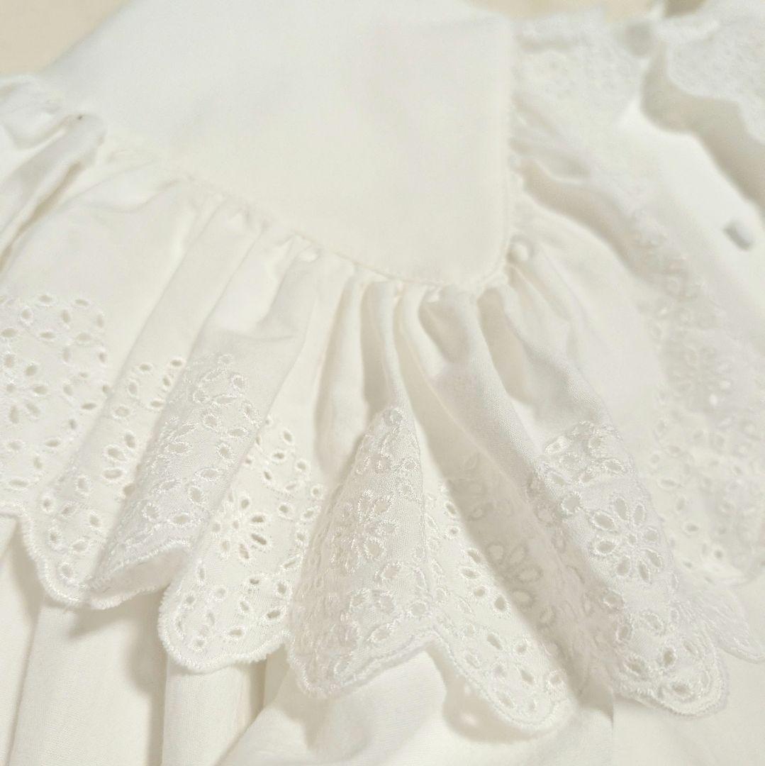 美品　THE SHINZONE　シンゾーン　レースカラーブラウス　ホワイト