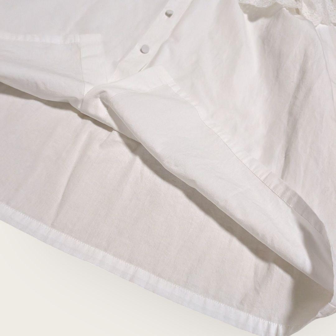 美品　THE SHINZONE　シンゾーン　レースカラーブラウス　ホワイト