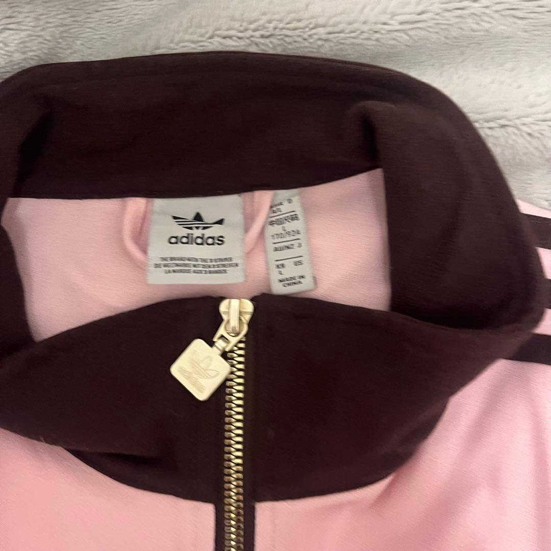 adidas トラックジャケット ピンクブラウン