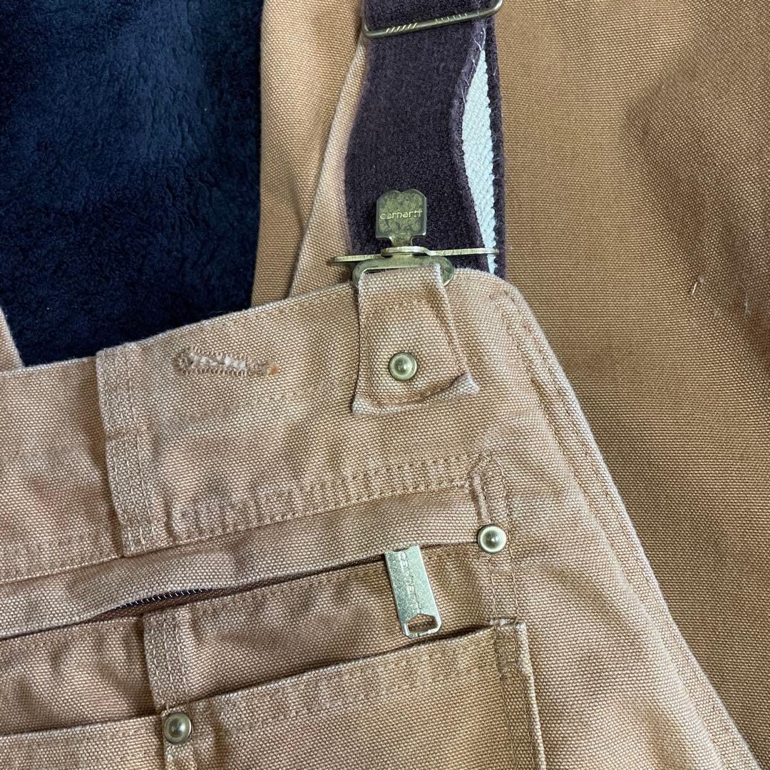新品未使用 Carhartt ブラウン オーバーオール ダブルニー