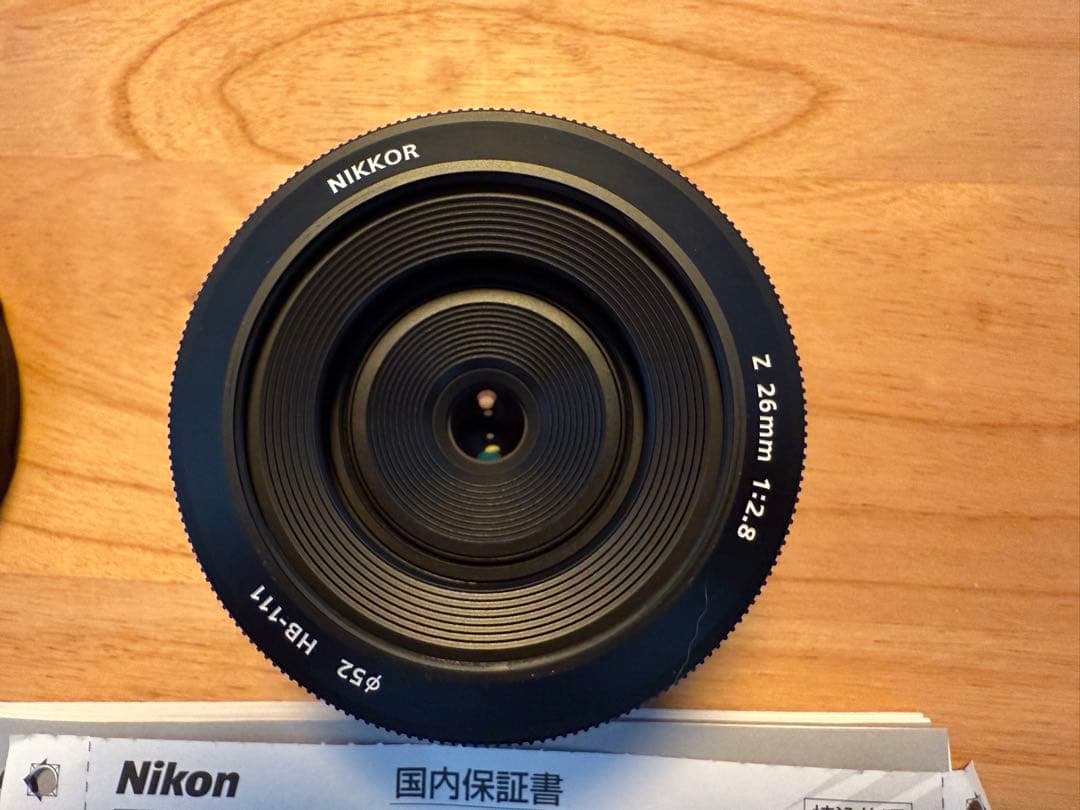 Nikon nikkor z 26mm f2.8 ほぼ未使用