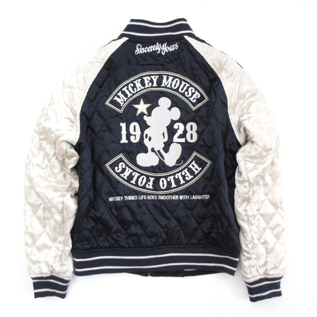 【Disney】ディズニー　ミッキーマウス　リバーシブル　スカジャン　0154
