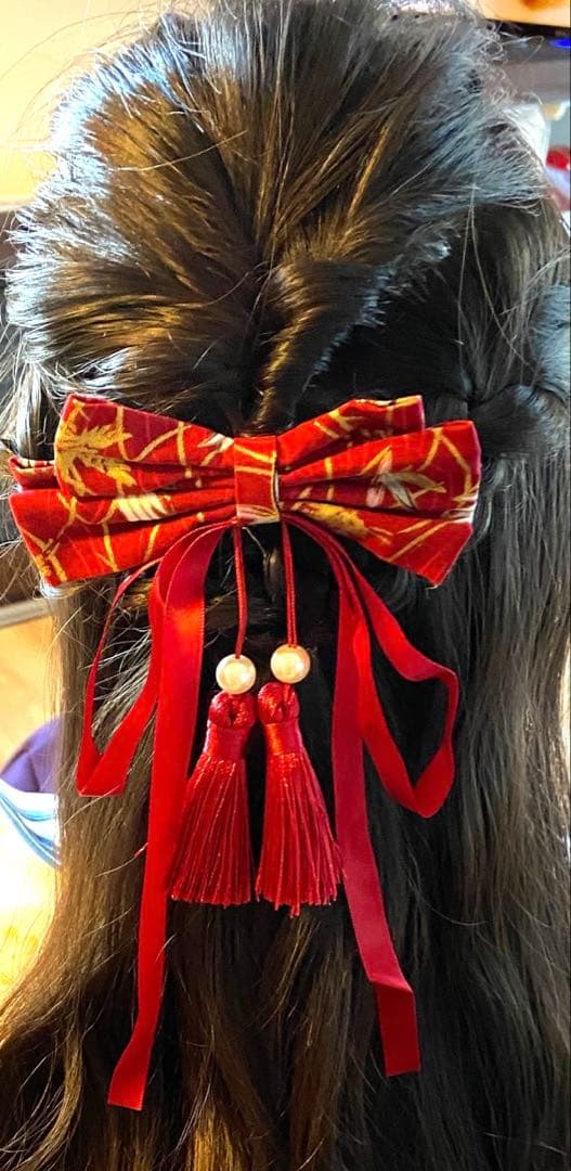 小学生　袴セット（紫・ピンク・花柄）卒業式