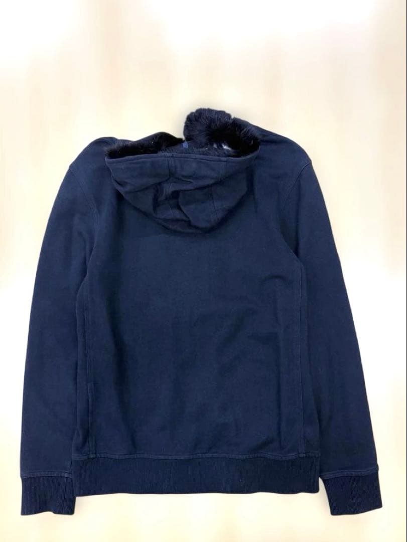 廃盤✨️バーバリーブラックレーベル リアルファー付きパーカー ノバチェック 黒 M