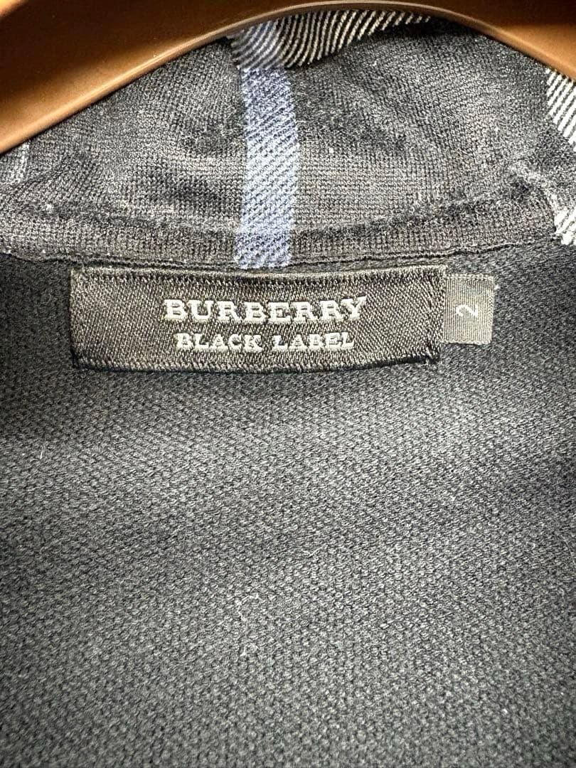 廃盤✨️バーバリーブラックレーベル リアルファー付きパーカー ノバチェック 黒 M