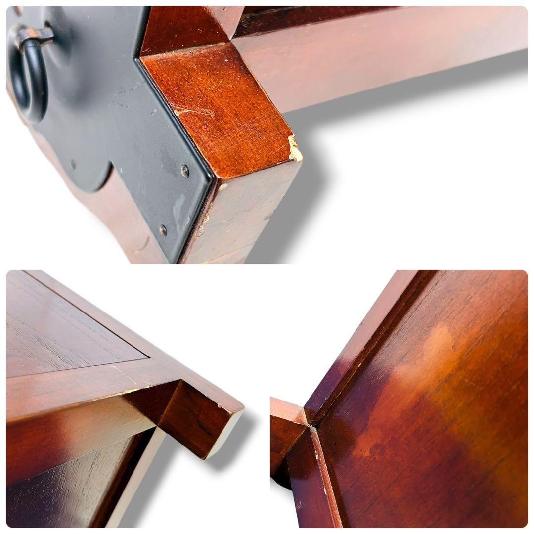 【送料無料】からくり箪笥 車箪笥 龍 雲龍金具 キャビネット レトロ 旧家