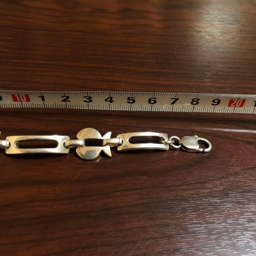 ブレスレット☆ヴィンテージ／フィッシュ／魚／重量感あり／silver925