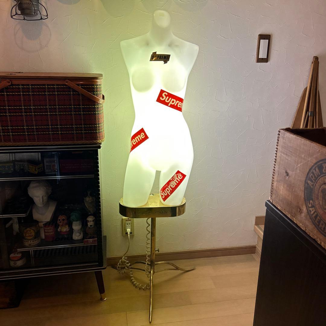 ヴィンテージ 電飾トルソー 照明 マネキン 蚤の市 ライト 店舗什器 シャビー