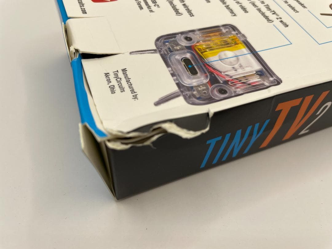 TinyTV 2 ブラウン ミニチュアテレビ リモコン付き 新品・箱難あり