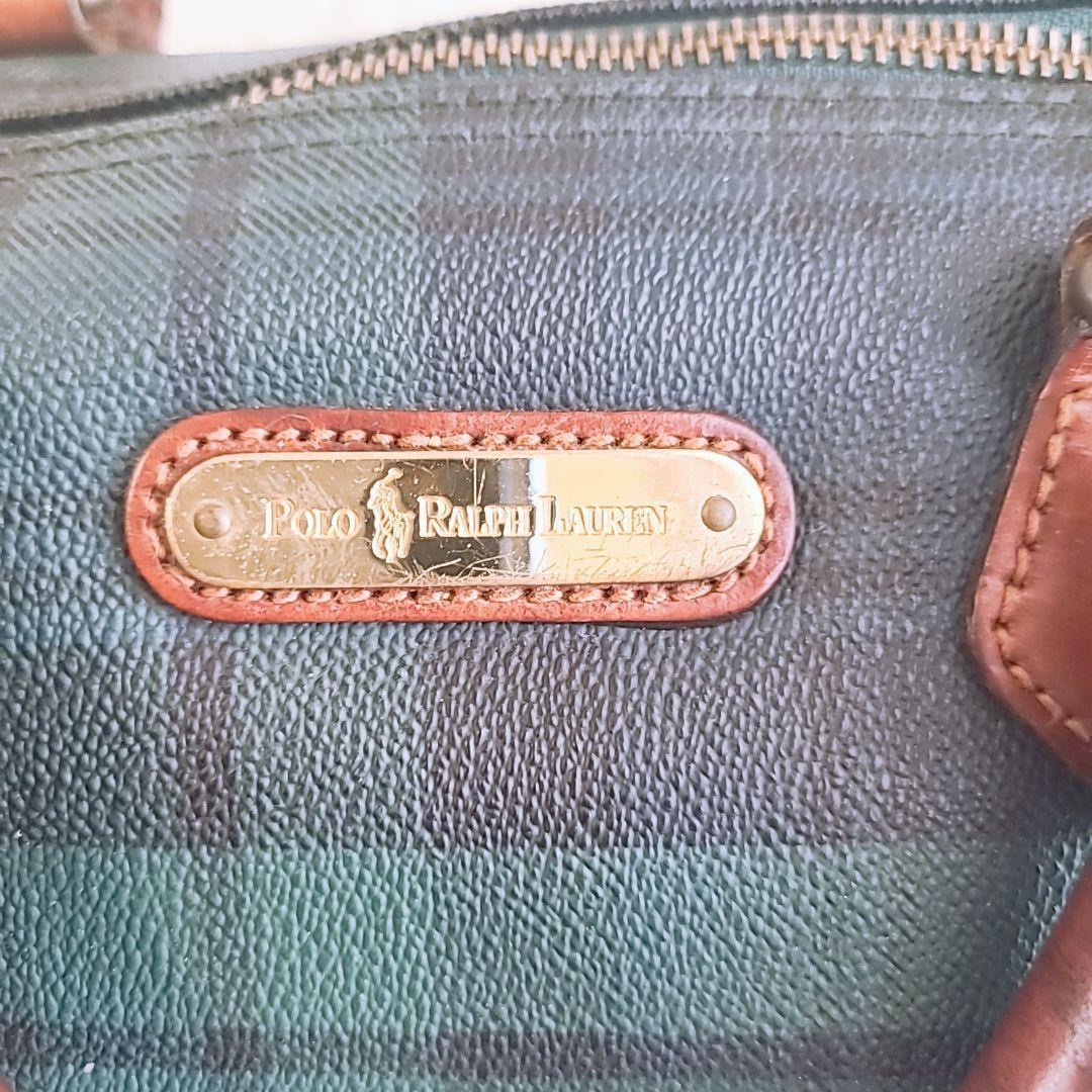 ポロラルフローレン 90s チェック柄 ボストンバッグ ヴィンテージ