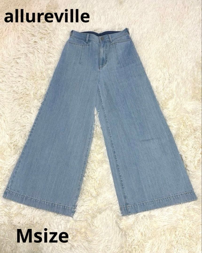【美品】アルアバイル 2025SS バギー デニム M ワイドパンツ 淡色デニム