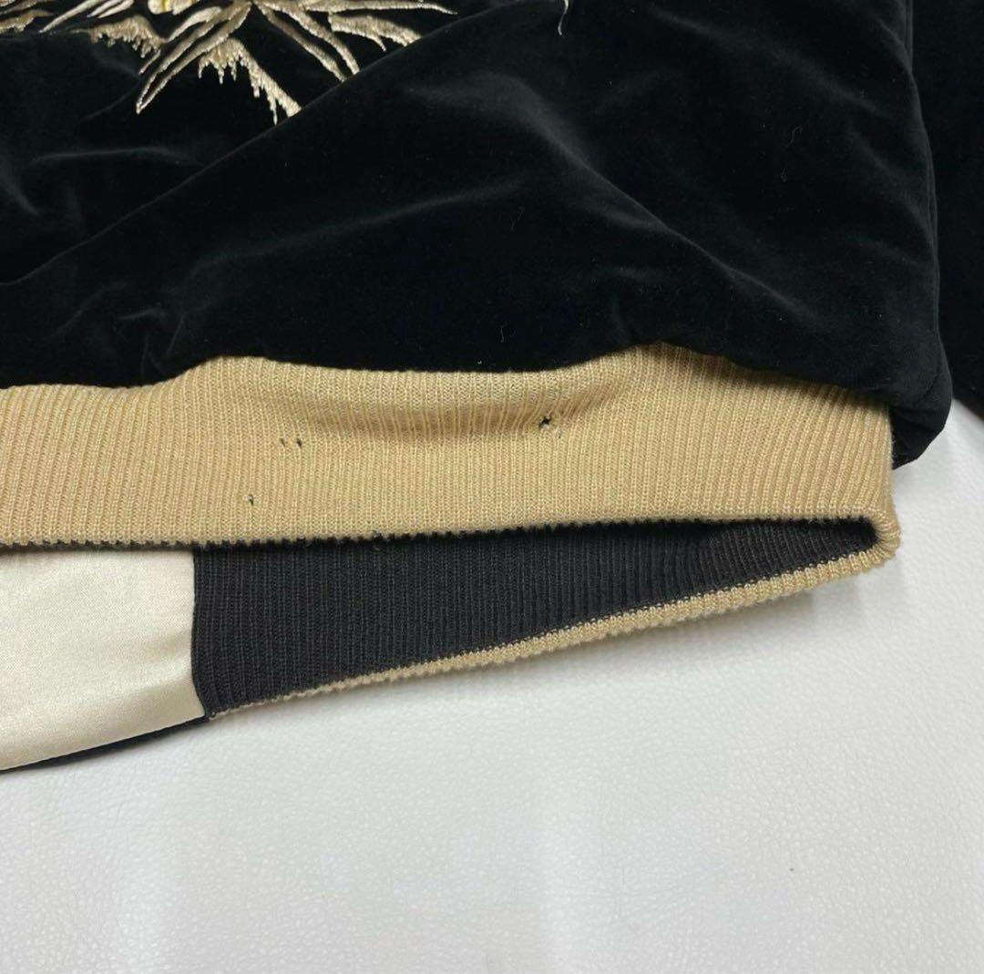 希少 Lサイズ テーラー東洋 スカジャン 別珍 ベロア 白虎 M18485