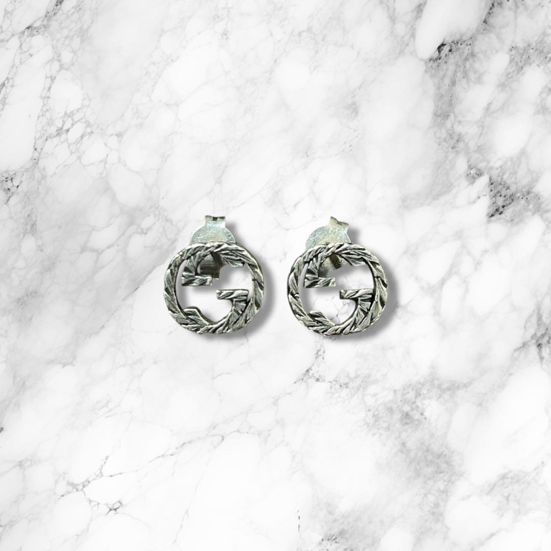 【GUCCI】グッチ インターロッキング ピアス 両耳用 シルバー925