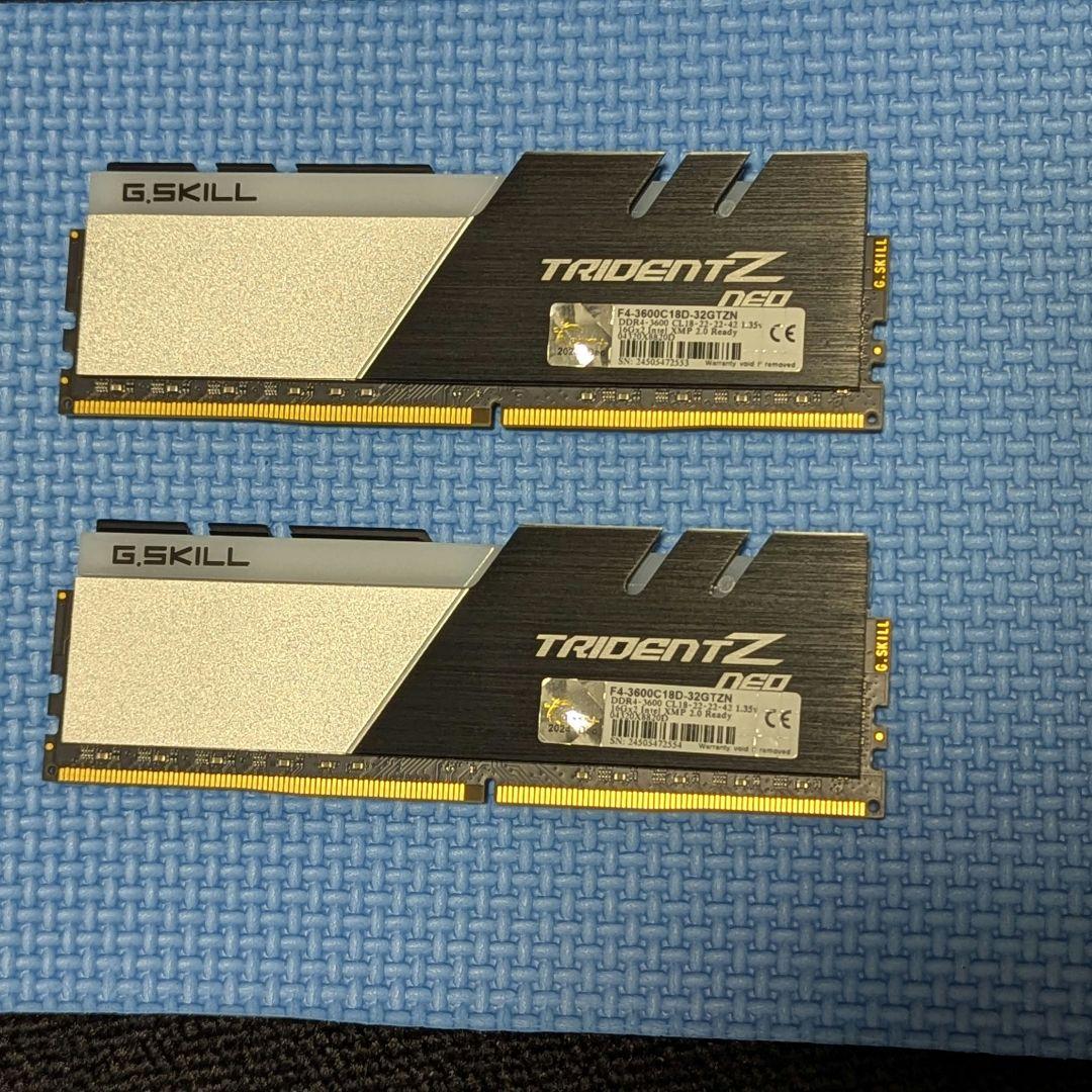 G.SKILL TRIDENT Z DDR4 16GB 3600MHz 2枚