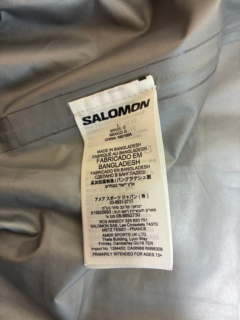 Salomon GORE-TEX ブラック マウンテンパーカー Lサイズ