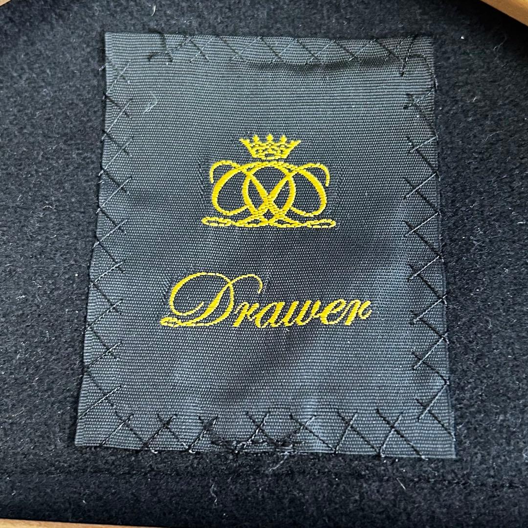 【極美品】Drawer ドゥロワー ダッフルコート 黒 ウール100% 日本製