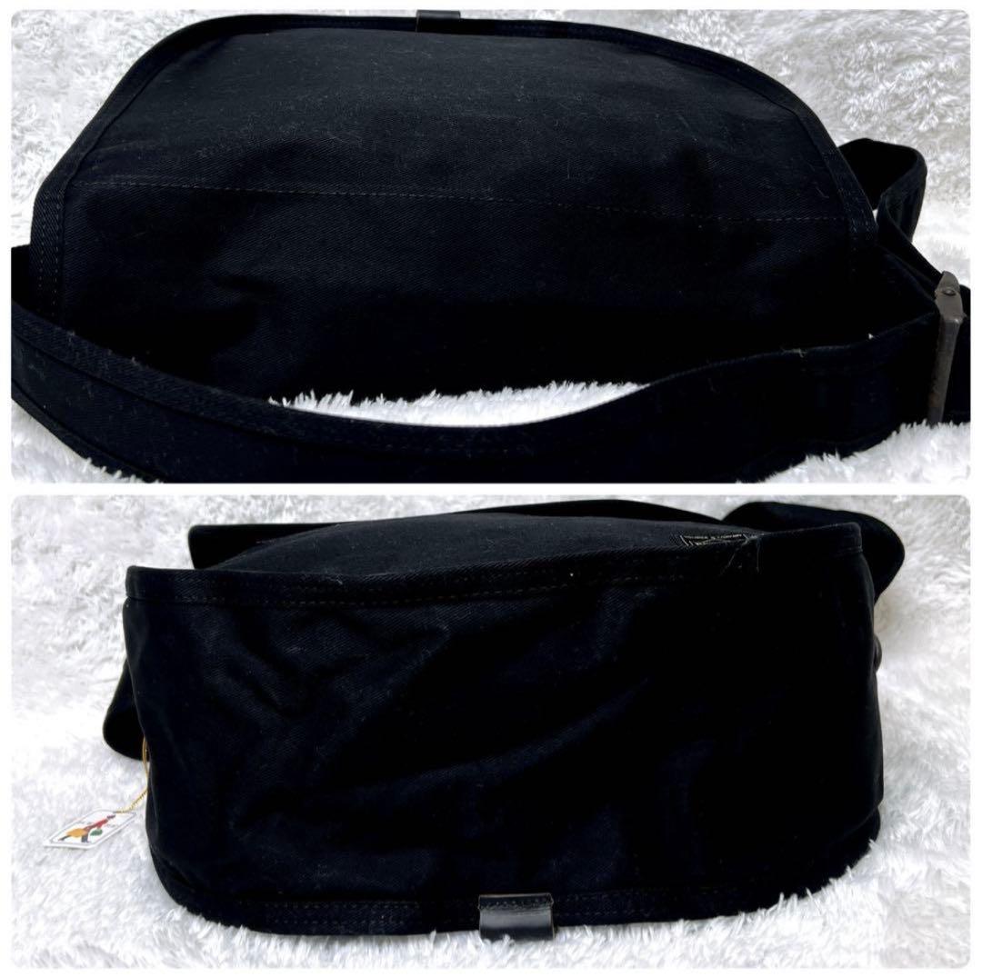 新品✨メッセンジャーバッグ ショルダーバッグ A4 キャンバス 大容量 黒