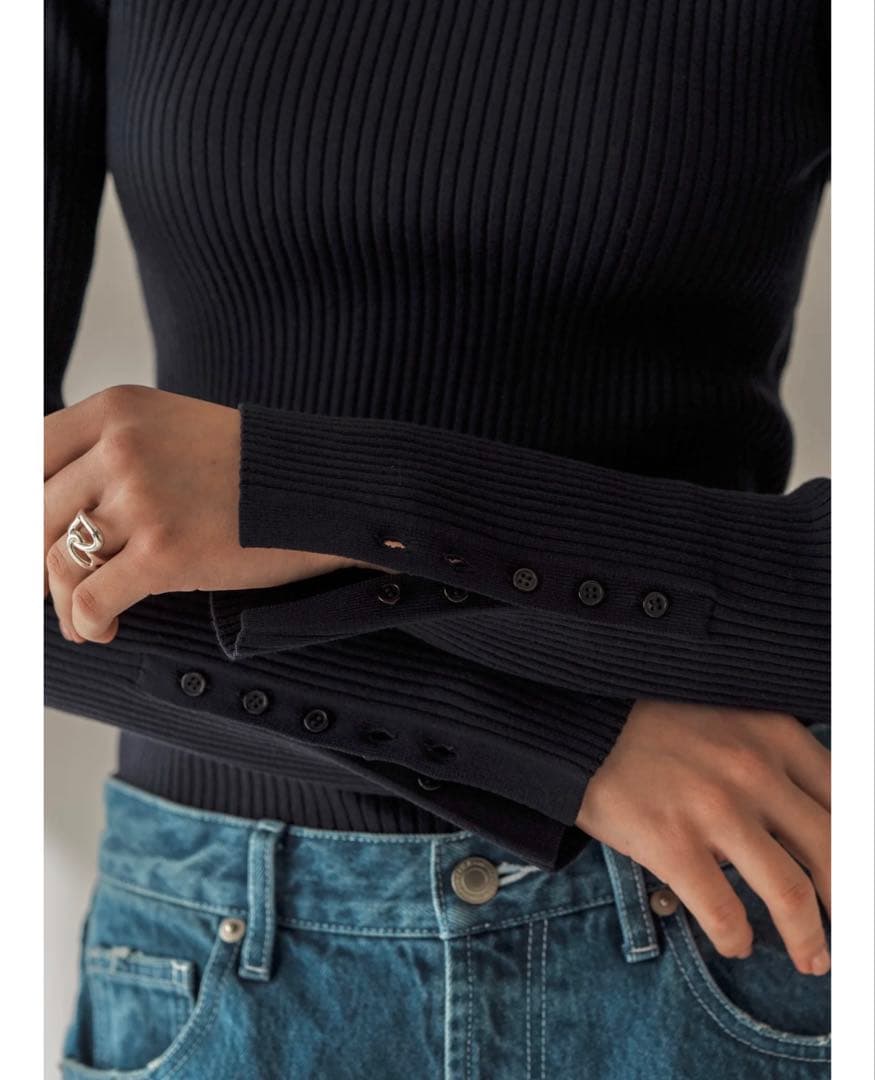 【新品・未使用】リグリーム　regleam リブタートルネック Mサイズ