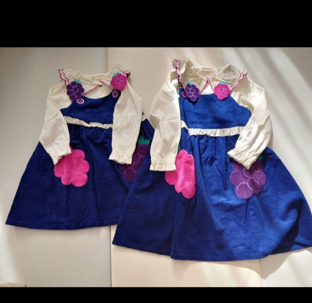 ベイビーチアー 鉛筆ワンピース、ぶどうジャンスカ＋ブラウス 90cm110cm