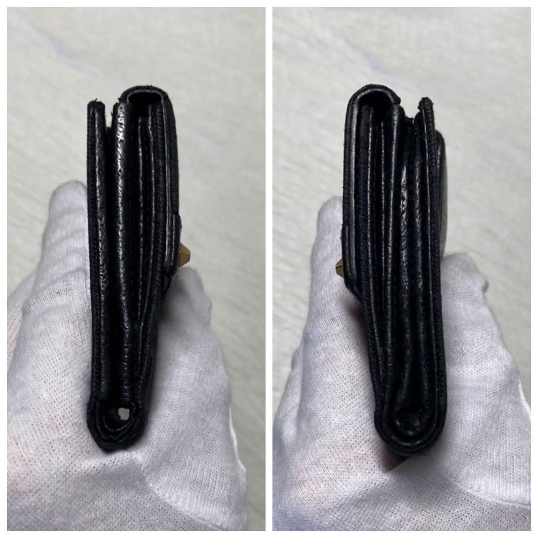 早い者勝ち　GUCCI グッチ　二つ折り　キャンバス　GG 黒　スタッズ　希少