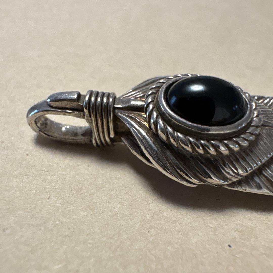 Y*N様 TADY&KING ハート特大フェザー 銀縄オニキス