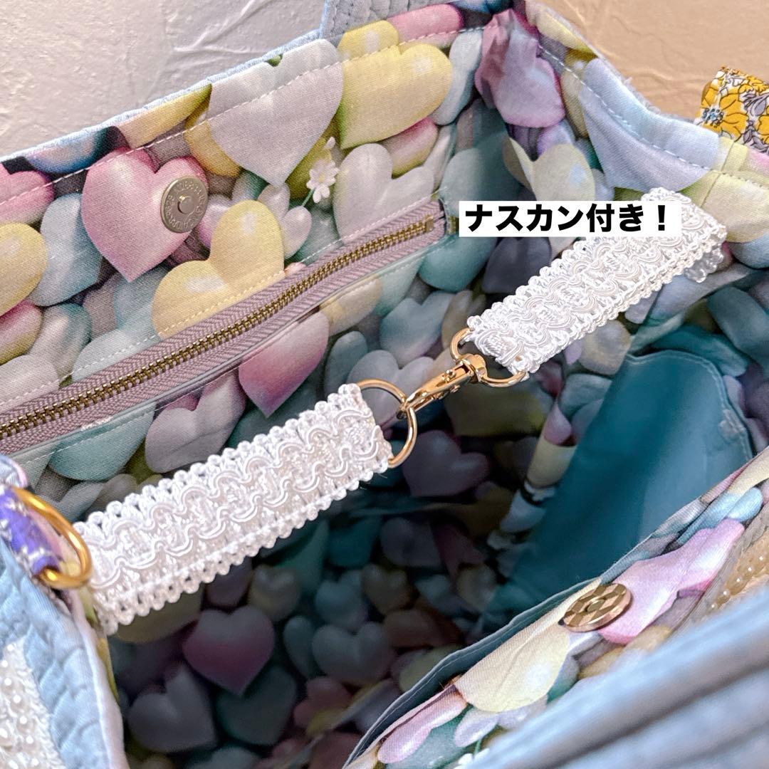 あ*き様 コヤンイサムチョン♡マンドゥ君のヌビ×インド刺繍春色トートバッグ