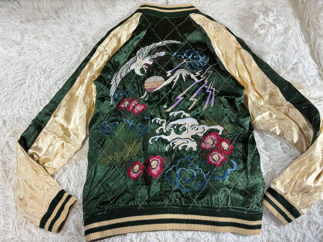 【CHIKIRIYA】タツミ・デコ キルティング地 リバーシブル スカジャン M