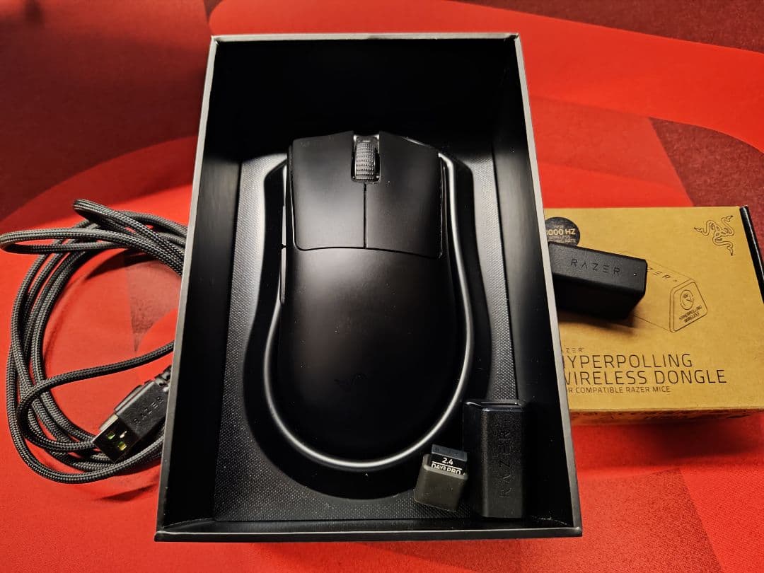 Razer DeathAdder V3 PRO 8000HZ用ドングル付き